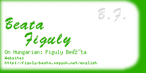 beata figuly business card